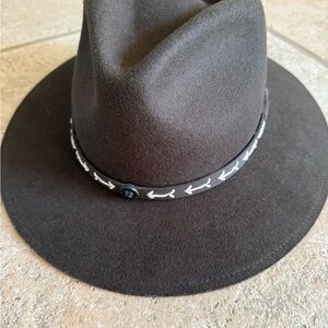 Chic Black Fedora with Arrow Band